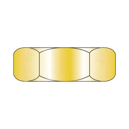 10-24 x 5/16 x 7/6 Small Pattern Hex Machine Screw Nut Zinc Yellow-Bolt Demon