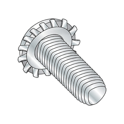 4-40 x 1/4 Phil Pan Taptite Alt Ext Tooth washer Thread Roll Screw Full Thrd Zinc & Wax-Bolt Demon