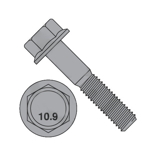 M10-1.5 x 70 DIN 6921 Class 10.9 Metric Flange Bolt Screw Non Serrated Plain-Bolt Demon