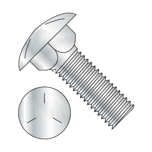 1/2-13 x 9 1/2 Carriage Bolt Grade 5 Fully Threaded Zinc-Bolt Demon