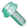 8-32 x 3/8 Unslotted Ind Hex Washer Thread Cutting Screw Type 1 Full Thread Zinc Green-Bolt Demon