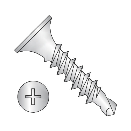 6-20 x 1 5/8 Phillips Bugle Head Full Thread Self Drilling Drywall Screw410 Stainless Steel-Bolt Demon