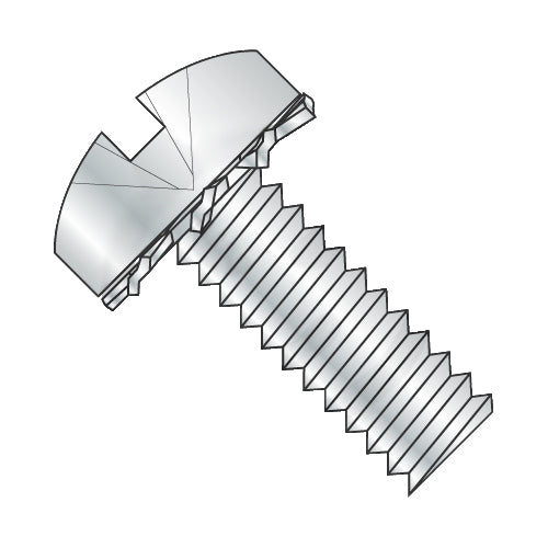 10-24 x 1/2 Combination (slot/phil) Pan External Sems Machine Screw Full Thread Zinc-Bolt Demon