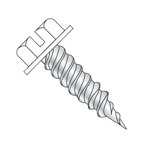 8-15 x 3/4 Slot Ind HWH 1/4" Across Flat F/T Self Piercing Zinc & White Painted Heads-Bolt Demon