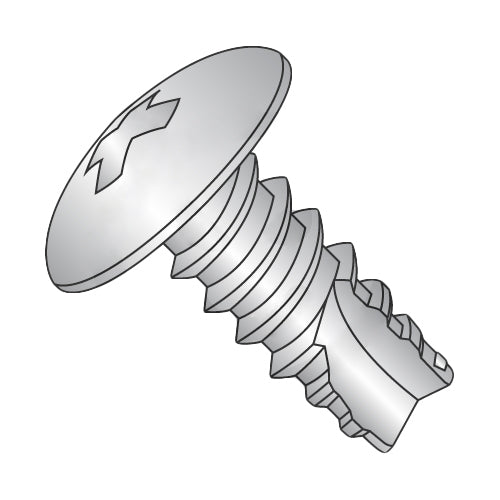 10-16 x 3/8 Phillips Truss Thread Cutting Screw Type 25 Fully Threaded 18-8 Stainless Steel-Bolt Demon