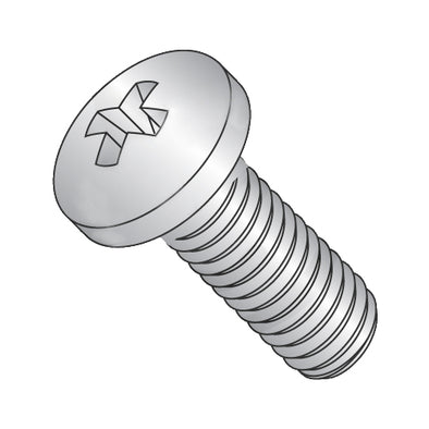 2-56 x 3/8 Phillips Pan Machine Screw Fully Threaded 410 Stainless Steel-Bolt Demon