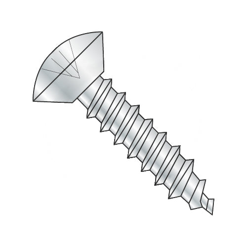 8-18 x 3/8 Phillips Oval Undercut Self Tapping Screw Type AB Fully Threaded Zinc-Bolt Demon