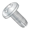 8-32 x 1/4 Phillips Pan Thread Cutting Screw Type 1 Fully Threaded Zinc-Bolt Demon