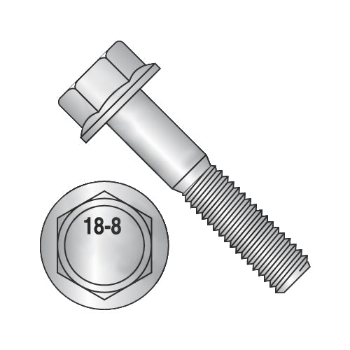 3/8-16 x 1 1/4 Hex Head Flange Non Serrated Frame Bolt IFI-111 2002 18-8 Stainless Steel-Bolt Demon