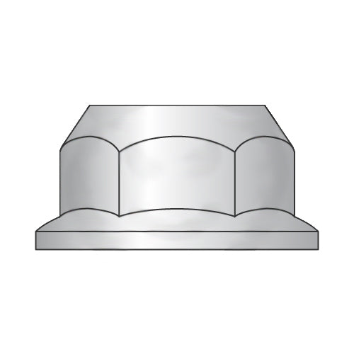 M6-1.0 DIN6923 Metric Hex Flange Nut Non Serrated 316 Stainless Steel-Bolt Demon