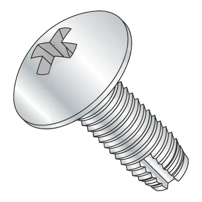 1/4-20 x 1 1/4 Phillips Truss Thread Cutting Screw Type 1 Fully Threaded Zinc-Bolt Demon